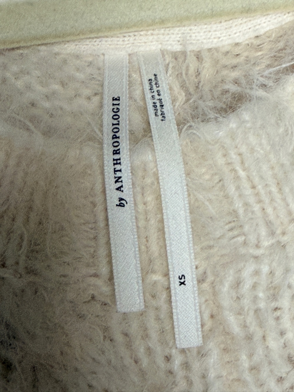 Anthropologie Cream Cable Knit Sweater - Picture 3 of 5
